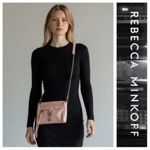 Rebecca Minkoff Dusty Pink Crossbody Bag with Chain Strap